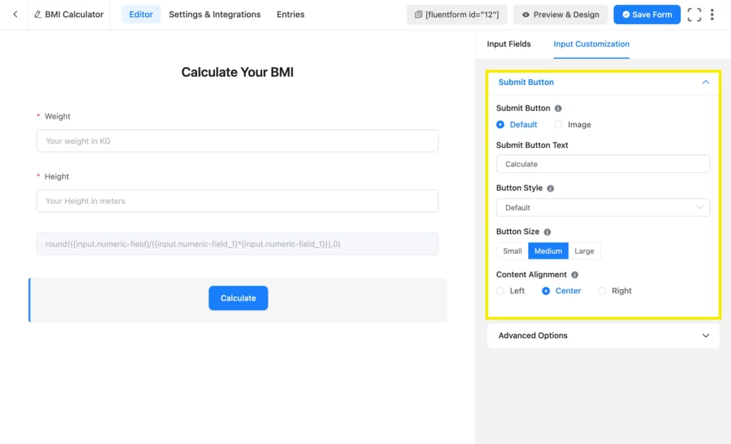 customizing Submit button
